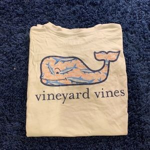 White Vineyard Vines with Pink and Blue Whale
